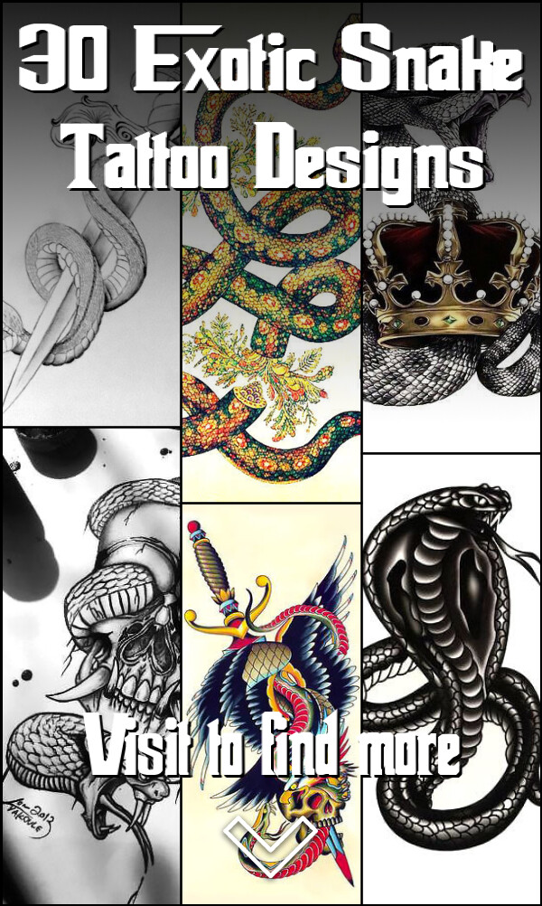 30 Exotic Snake Tattoo Designs
