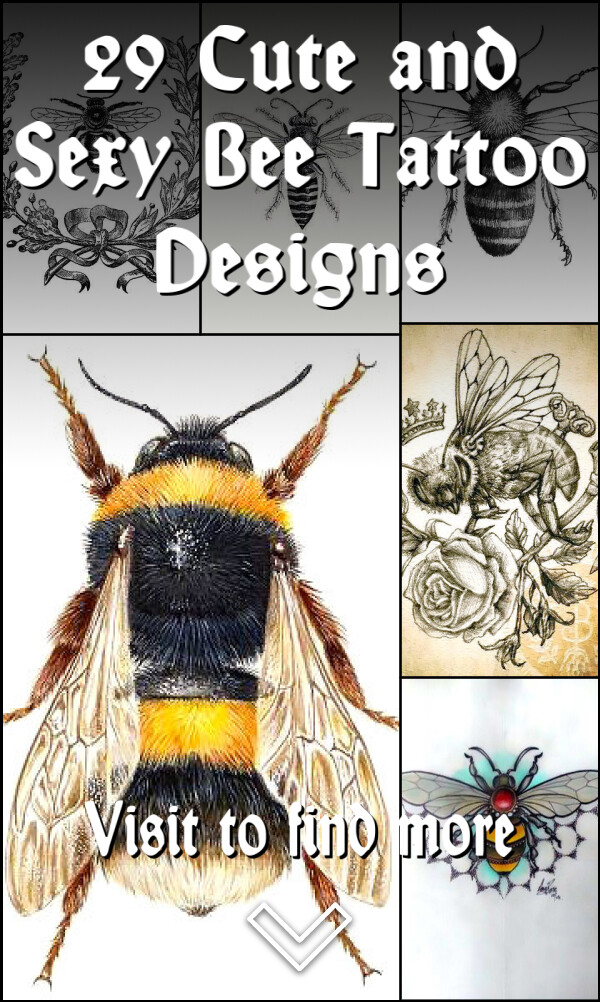 29 Cute and Sexy Bee Tattoo Designs
