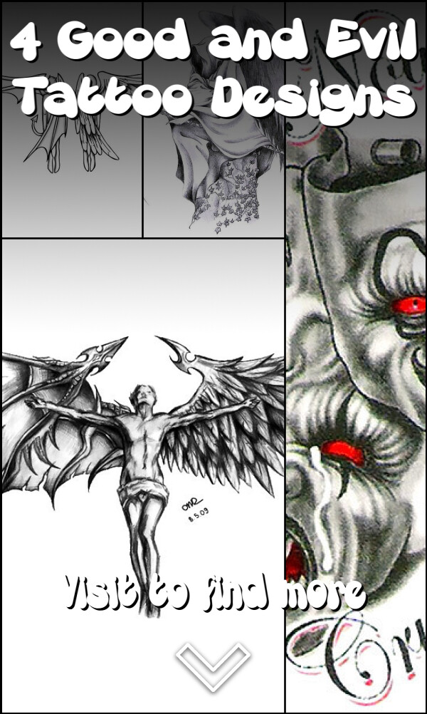 4 Good and Evil Tattoo Designs