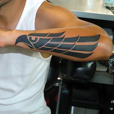 Black Eagle on Forearm Tattoo
