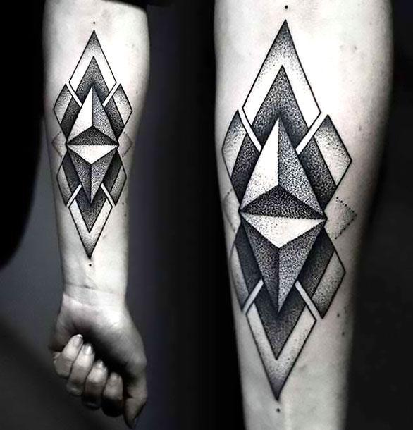 Black Geometric Tattoo Idea
