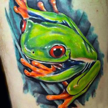 Beautiful Tree Frog Tattoo