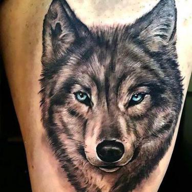 Beautiful Wolf Tattoo