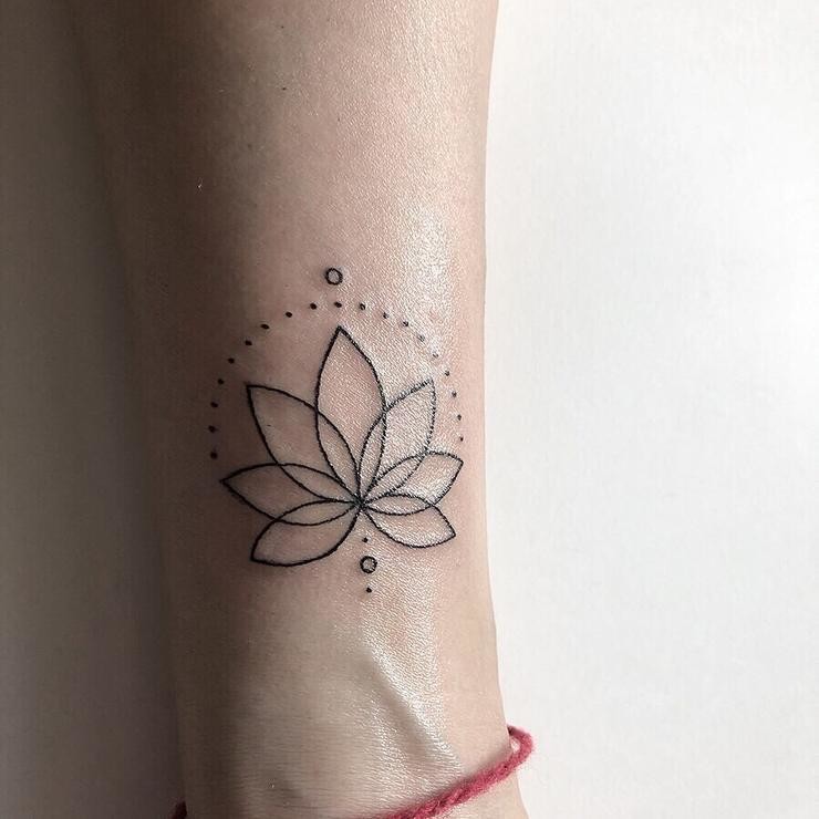 Simple & Subtle Lotus Tattoo Idea