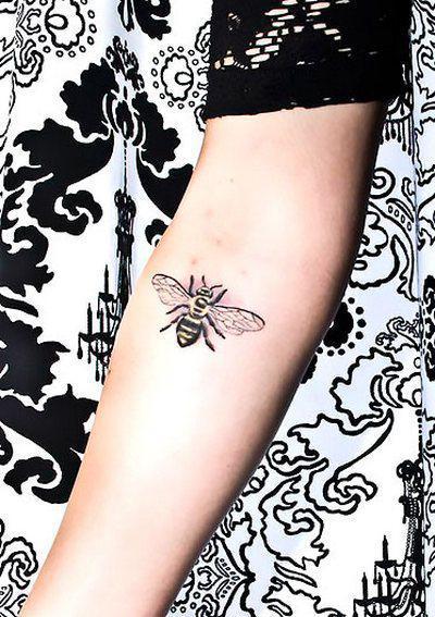 Bee on The Arm Tattoo Idea