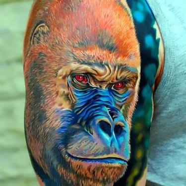 Best Realistic Gorilla Tattoo