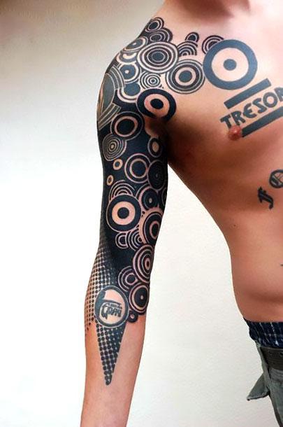 Blackwork Circles Tattoo Idea