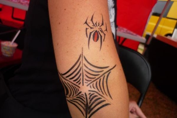 Common Spider Web Tattoo Idea