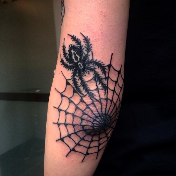 Awesome Spider Web Tattoo Idea