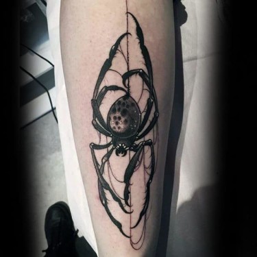 Spider On The Web Tattoo