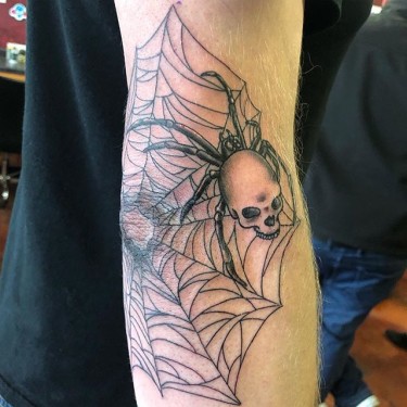 Deadly Spider Web Tattoo