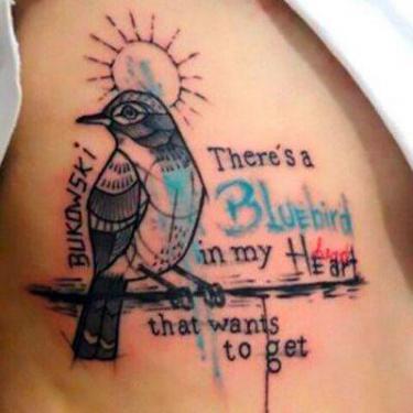 Bluebird in My Heart Tattoo