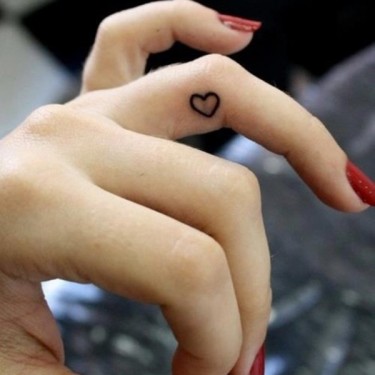 Hidden Mini Heart Tattoo