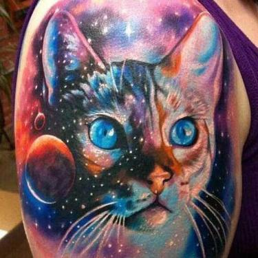 Space Cat Tattoo