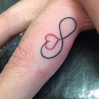 Infinite Love Heart Tattoo
