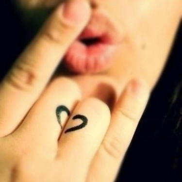 Beautiful Matching Heart Tattoo
