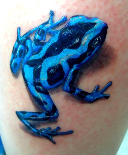 Blue Frog Tattoo Idea