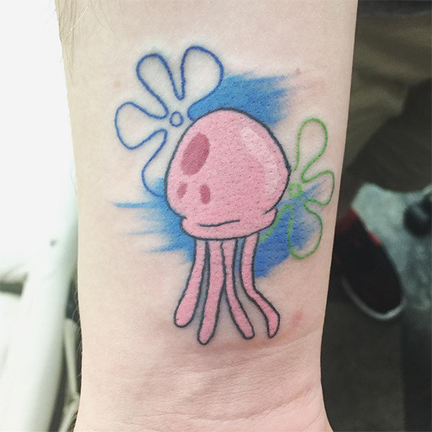 Sponge Jellyfish Tattoo Idea