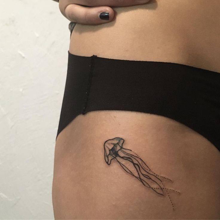 Beach Ttropical Jellyfish Tattoo Idea
