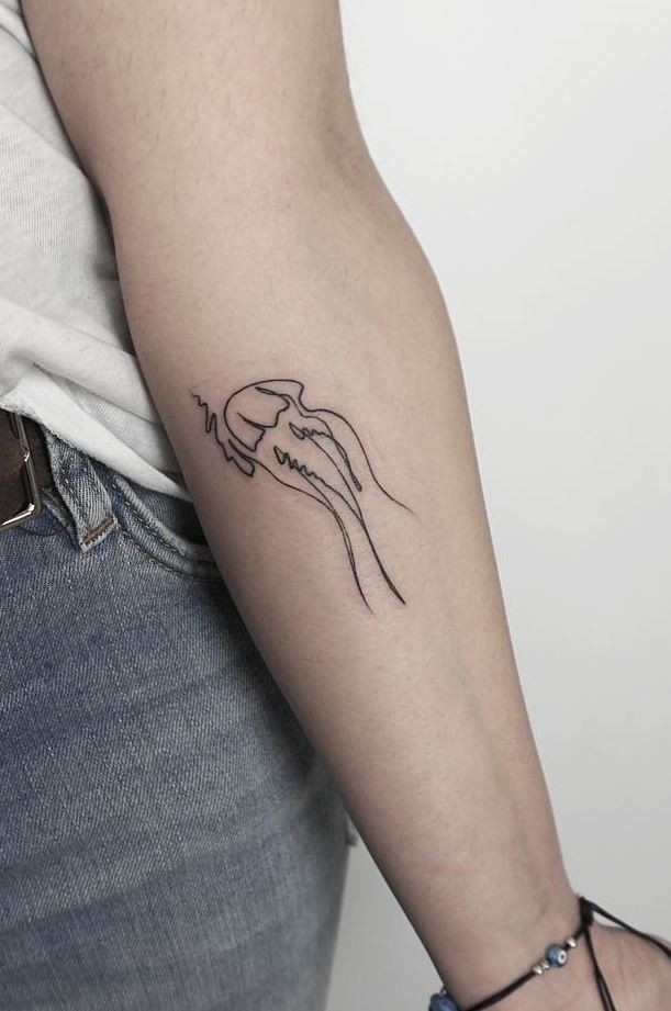 Black Jellyfish Tattoo Idea