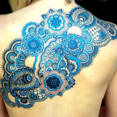 Blue Lace Tattoo