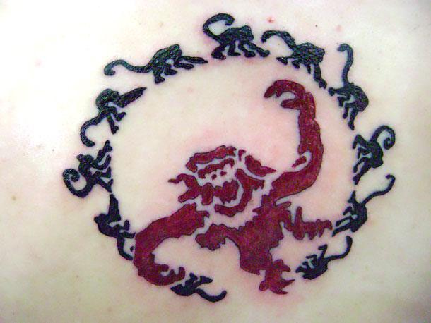 Black and Red 12 Monkeys Tattoo Idea