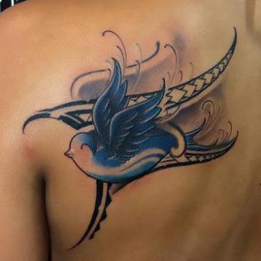 Blue Swallow Tattoo