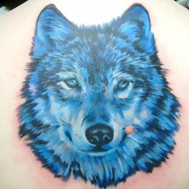 Blue Wolf Tattoo