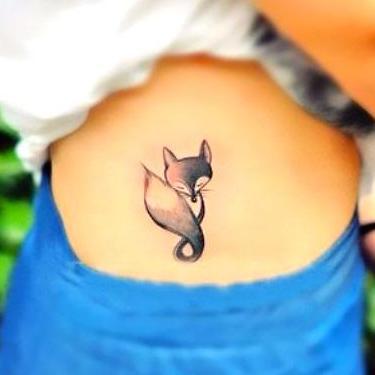 Black and Gray Fox Tattoo