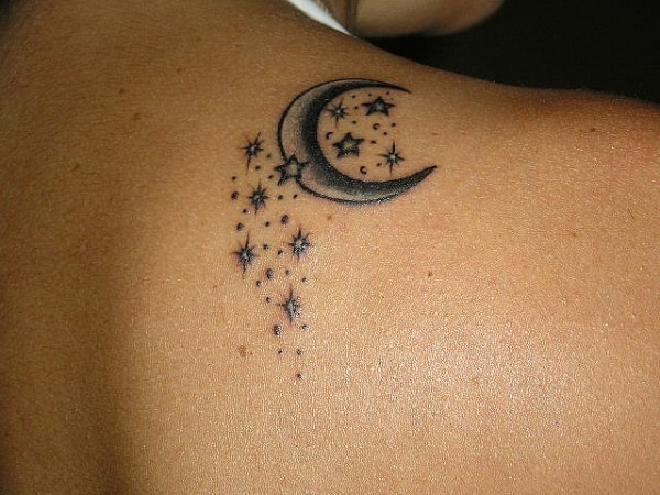 Moon Stars Tattoo Idea