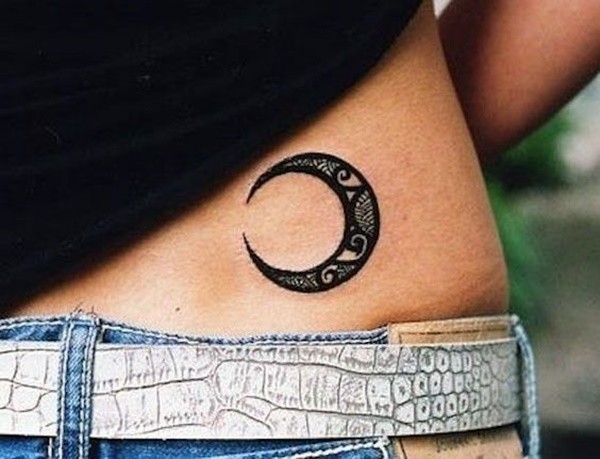 Mandala Crescent Moon Tattoo Idea