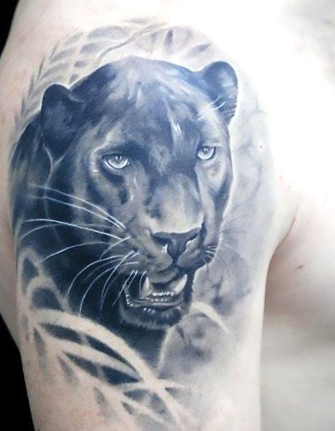 Black Leopard Tattoo Idea