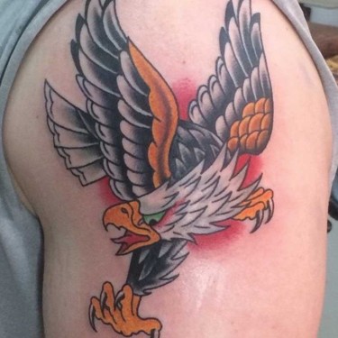 Traditional Eagle Shoulder Tattoo