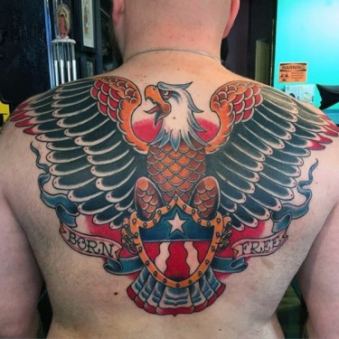 Patriotic Traditional Eagle Tattoo