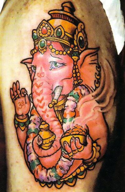 Buddha Elephant Tattoo Idea