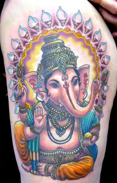 Beautiful Buddhist Elephant Tattoo Idea