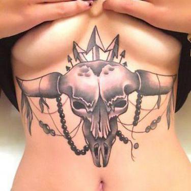 Bull Skull Girly Tattoo