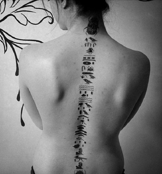 Hieroglyphics Egyptian Tattoo Idea