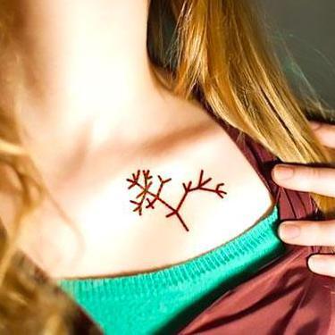 Branch on Collar Bone Tattoo