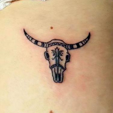 Bull Skull on Butt Tattoo