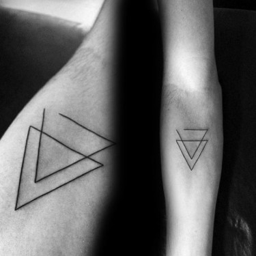 Double Triangle Minimalist Tattoo