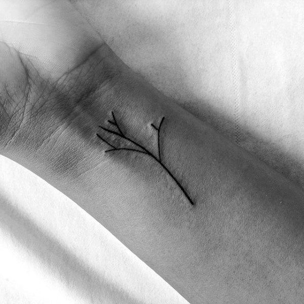 Minimalist Tree Branch Tattoo Idea