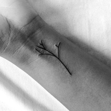 Minimalist Tree Branch Tattoo