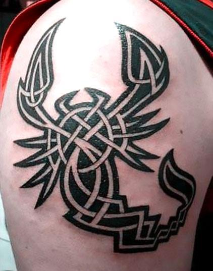 Celtic Scorpion on Sholder Tattoo Idea