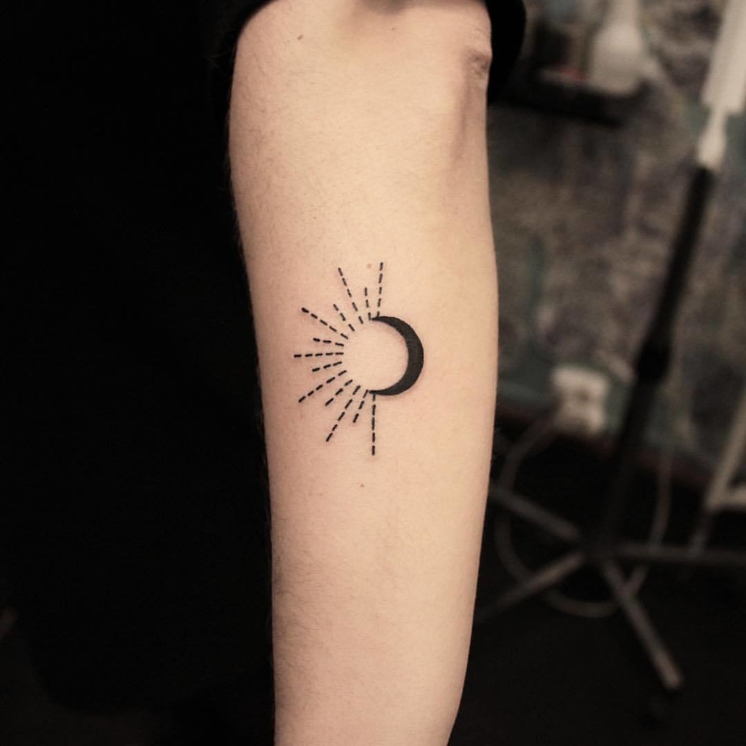 Sun & Moon Tattoo Idea
