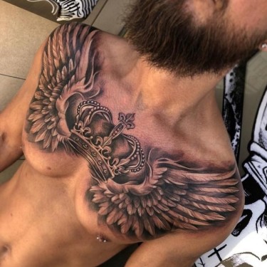 Best Chest Wings Tattoo