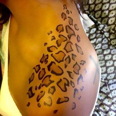 Cheetah Print on Shoulder Tattoo