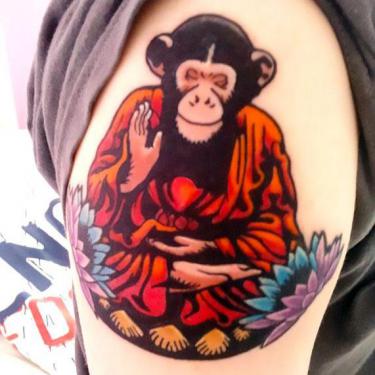 Chinese Monkey Tattoo