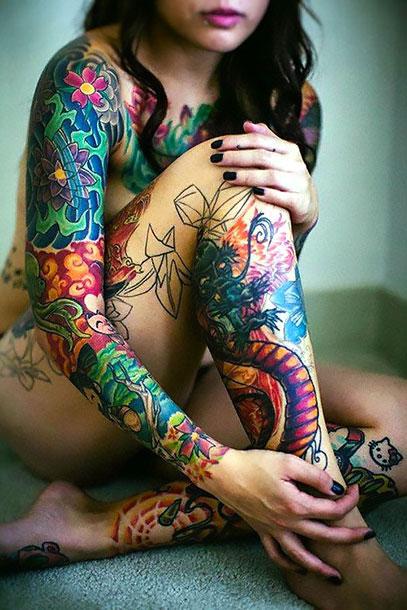Colorful Arm Tattoo Idea