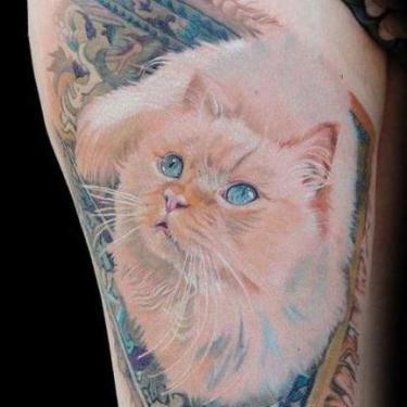 White Cat Tattoo